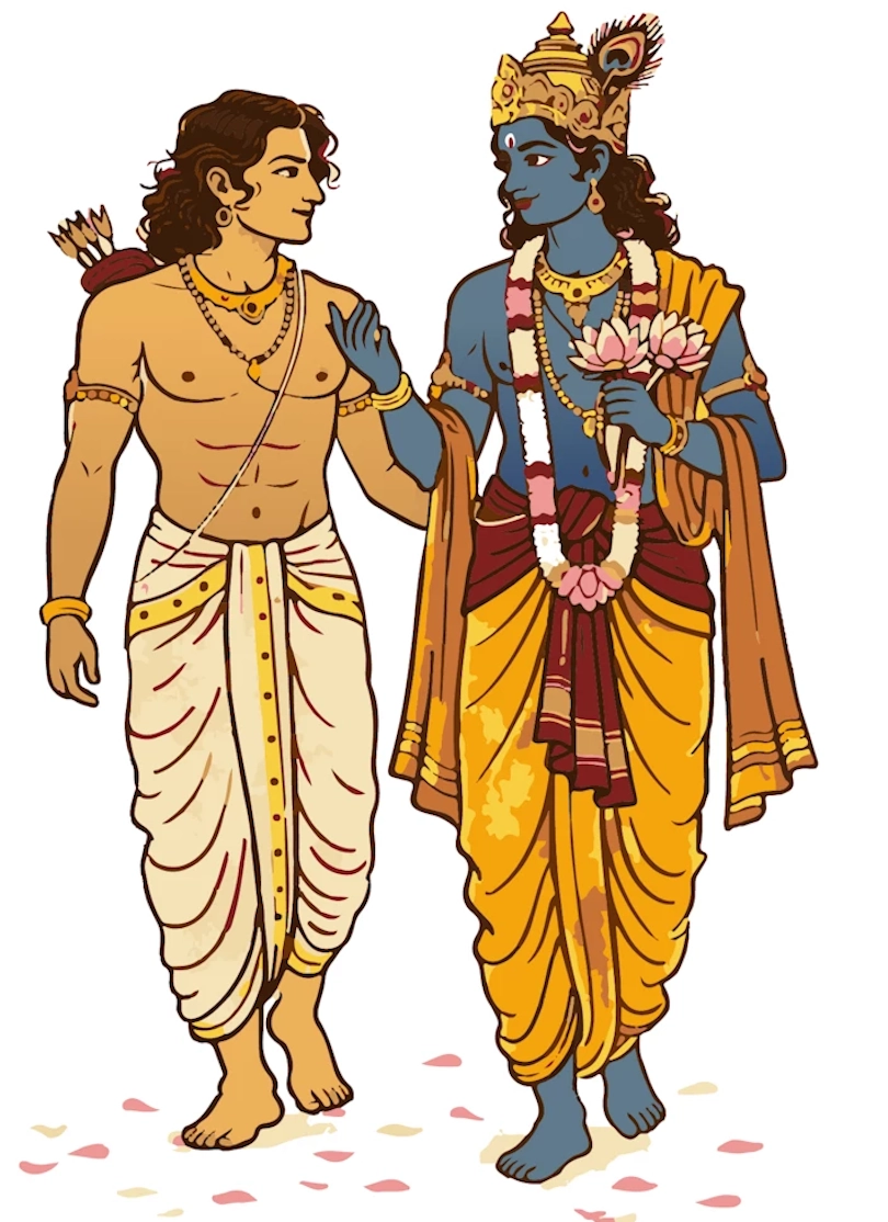 Krishna and Arjuna